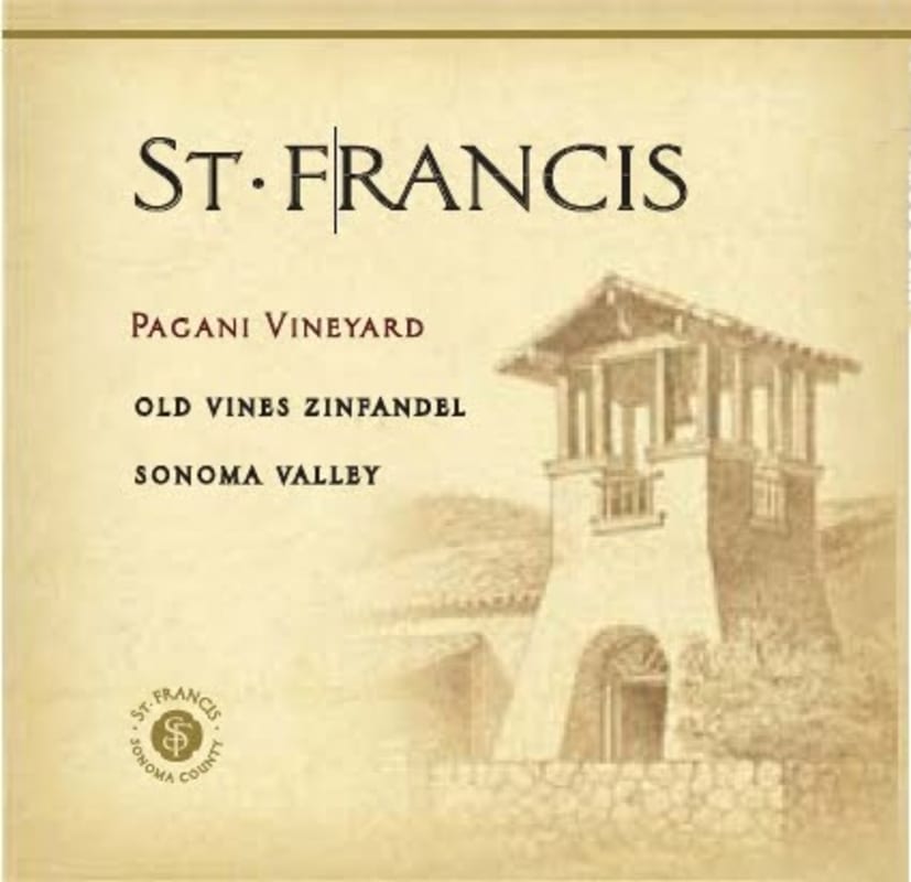 St. Francis Pagani Vineyard Zinfandel 1999 Front Label
