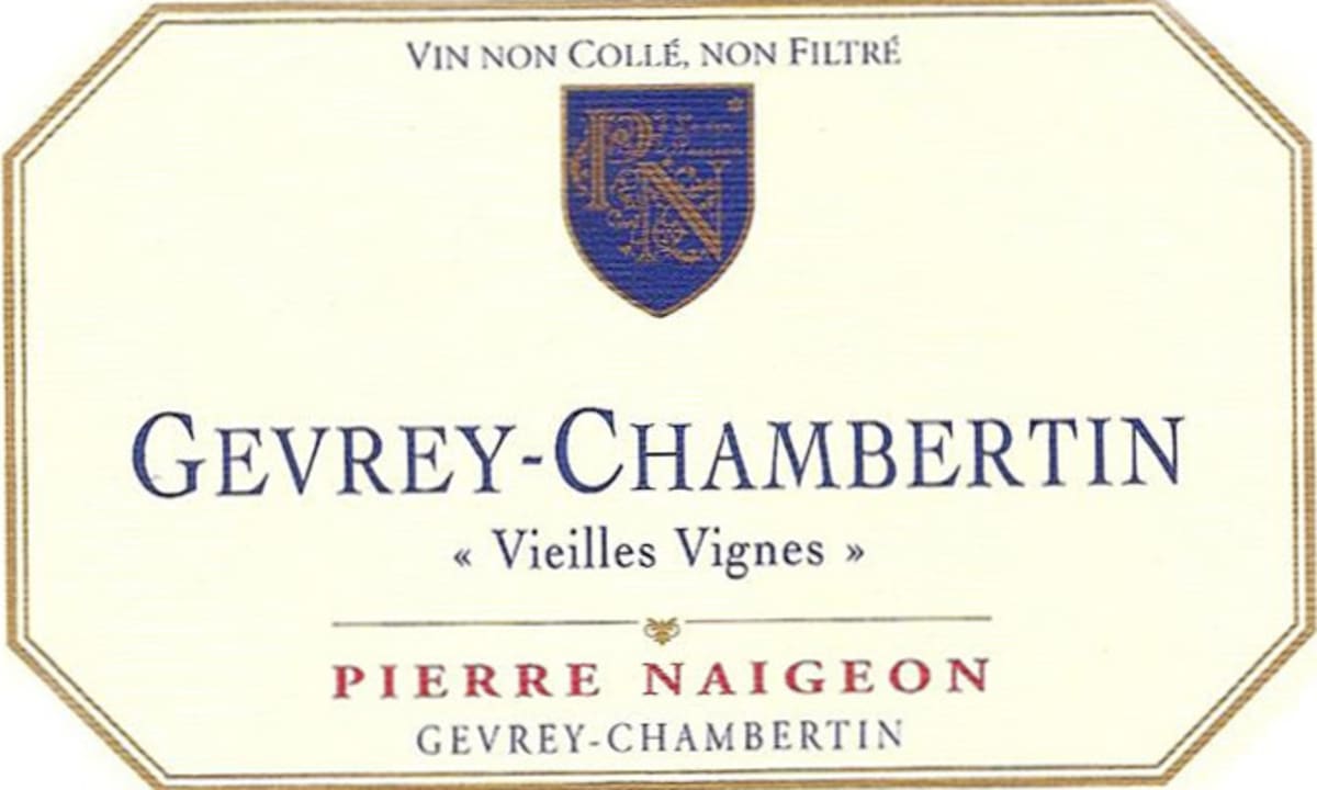 Domaine Pierre Naigeon Gevrey-Chambertin Vieilles Vignes 2012 Front Label