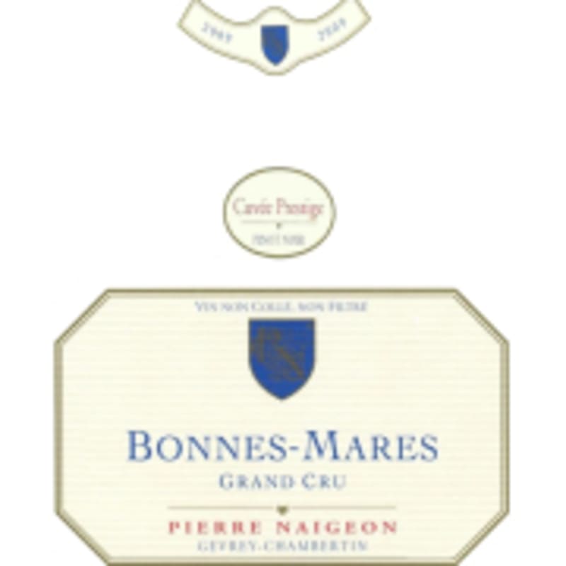 Domaine Pierre Naigeon Bonnes Mares Grand Cru 2009 Front Label