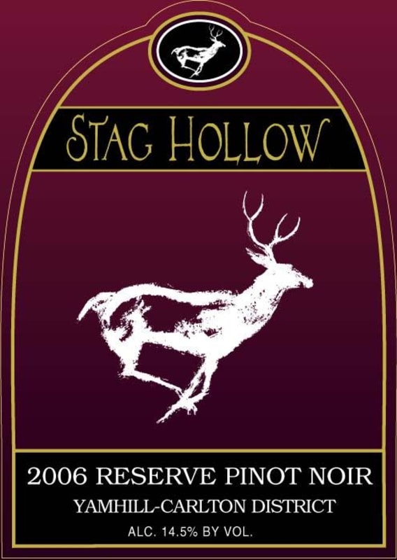 Stag Hollow Reserve Pinot Noir 2006 Front Label