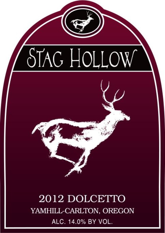 Stag Hollow Yamhill-Carlton District Dolcetto 2012 Front Label