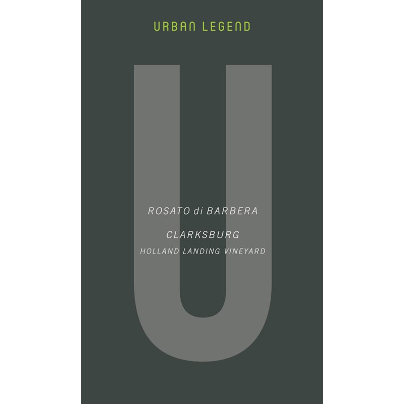Urban Legend Cellars Rosato di Barbera 2016 Front Label