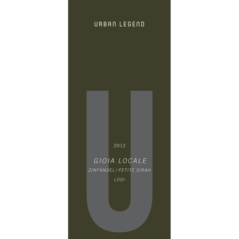 Urban Legend Cellars Gioia Locale 2012 Front Label