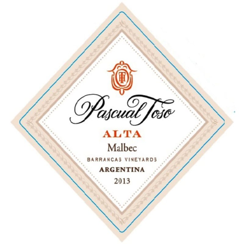 Pascual Toso Alta Malbec 2013 Front Label