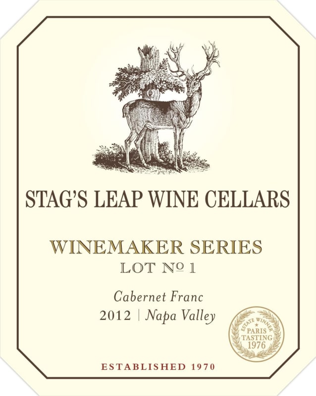 Stag's Leap Wine Cellars Winemaker Series Lot No. 1 Cabernet Franc 2012 Front Label