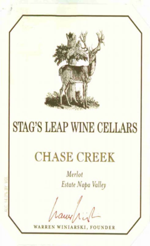 Stag's Leap Wine Cellars Chase Creek Estate Merlot 2008 Front Label