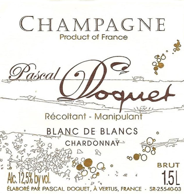 Pascal Doquet Champagne Blanc de Blancs Brut 2002 Front Label