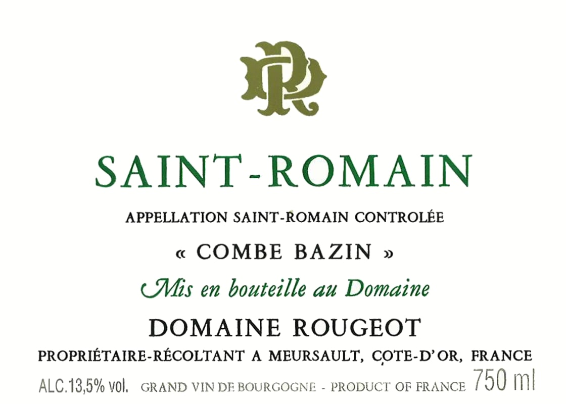 Domaine Rougeot-Dupin Saint-Romain Combe Bazin 2008 Front Label