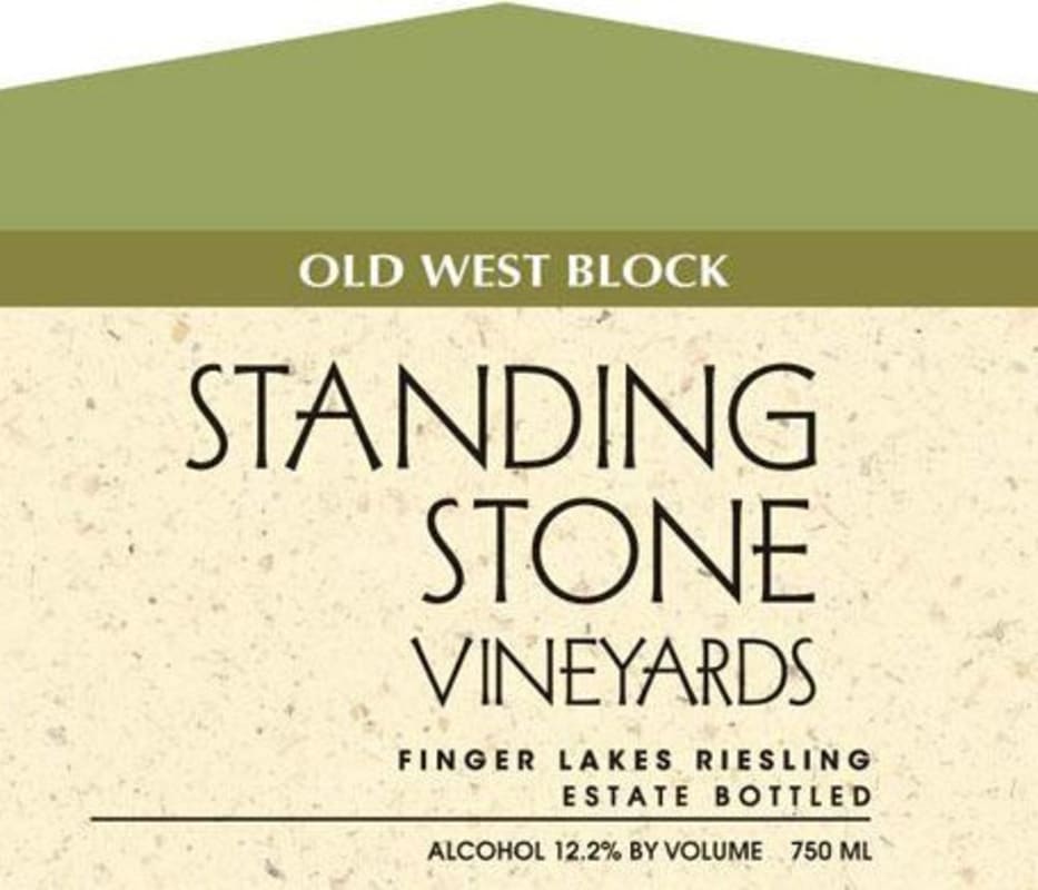 Standing Stone Vineyards Old West Block Riesling 2012 Front Label