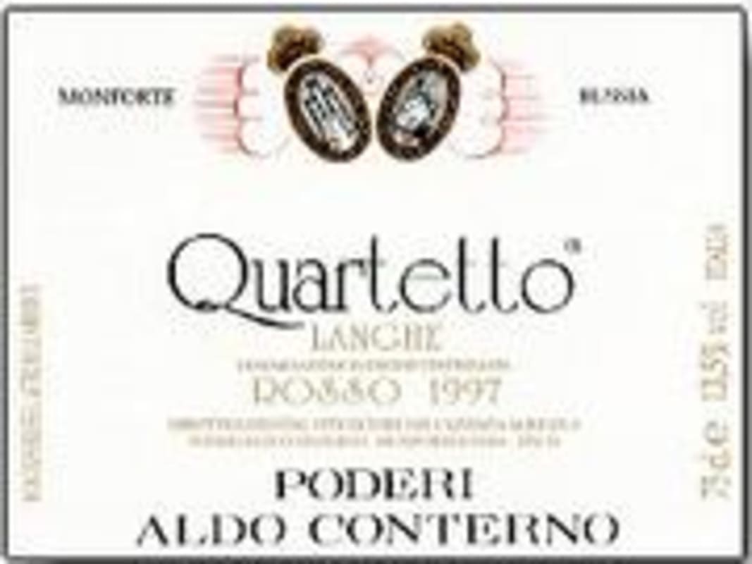 Aldo Conterno Quartetto Langhe Rosso 1997 Front Label