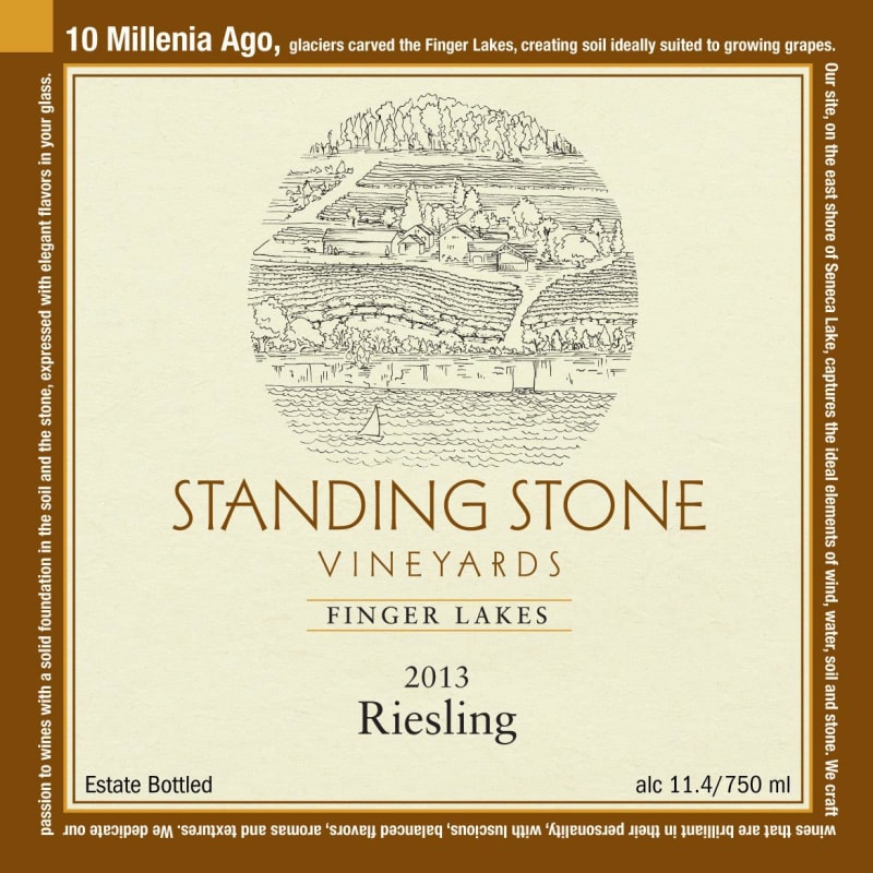 Standing Stone Vineyards Riesling 2013 Front Label