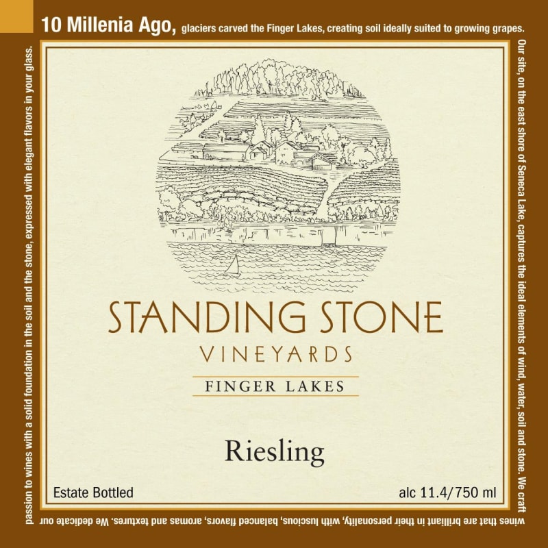 Standing Stone Vineyards Riesling 2014 Front Label
