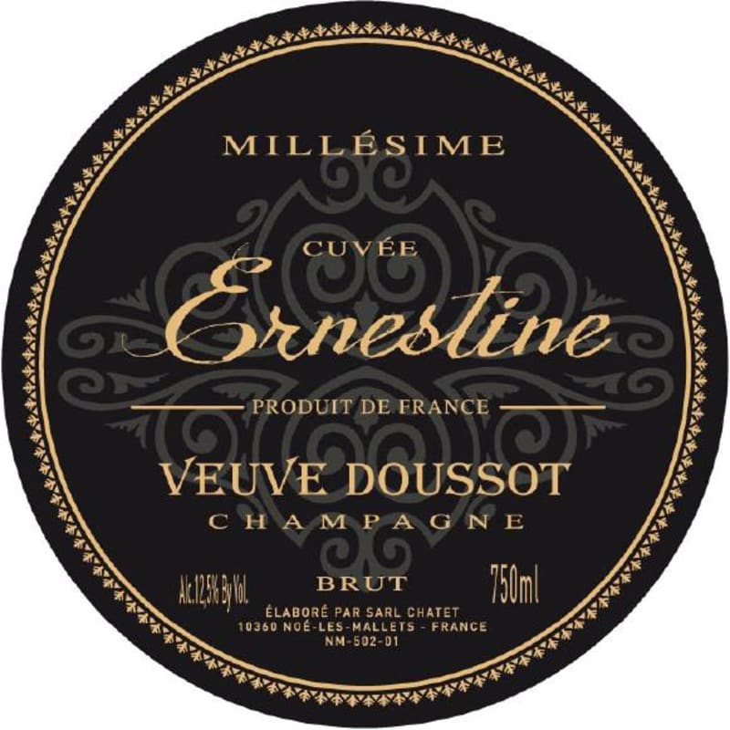 Champagne Veuve Doussot Champagne Brut Cuvee Ernestine Millesime 2010 Front Label
