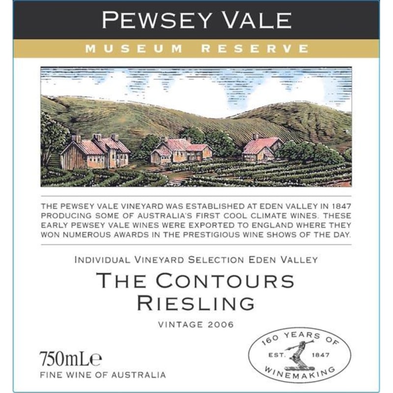 Pewsey Vale Museum Reserve The Contours Riesling 2006 Front Label