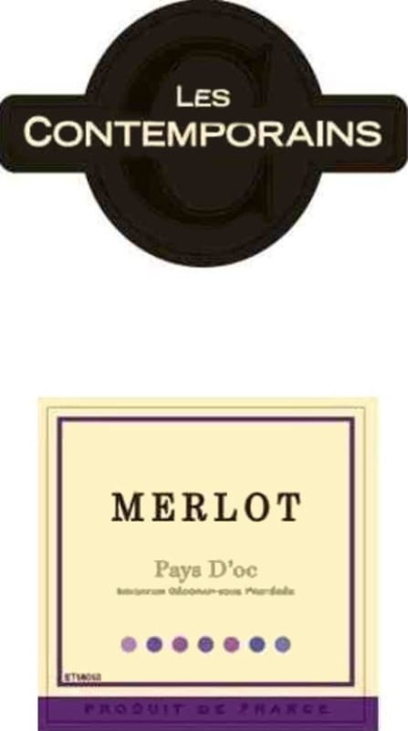 Chantovent Les Contemporains Merlot 2014 Front Label