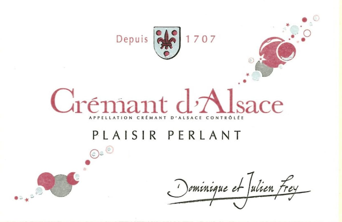 Charles et Dominique Frey Cremant d'Alsace Plaisir Perlant 2009 Front Label