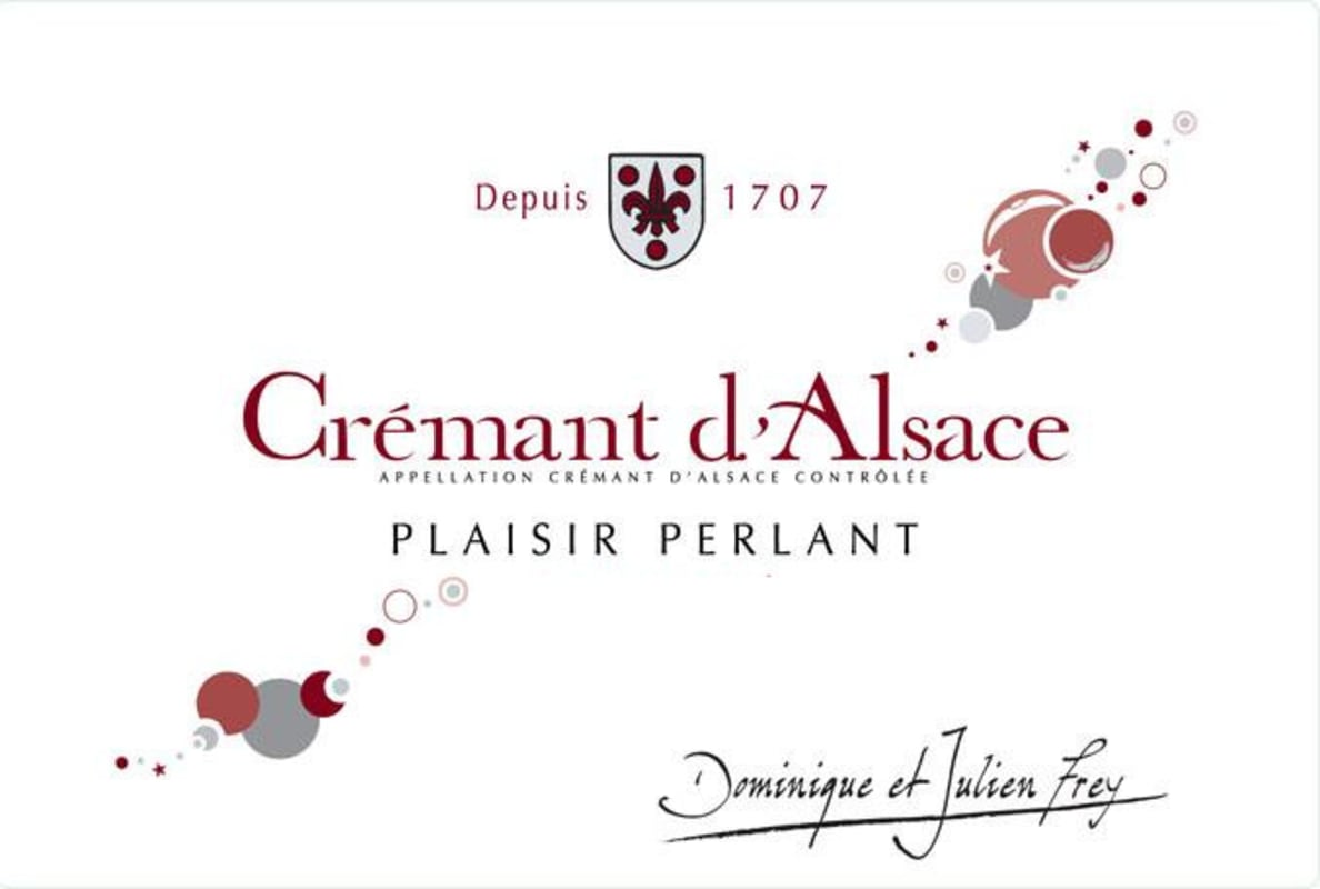 Charles et Dominique Frey Cremant d'Alsace Plaisir Perlant 2012 Front Label
