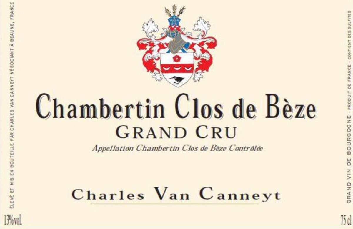 Charles Van Canneyt Chambertin Clos de Beze Grand Cru 2014 Front Label