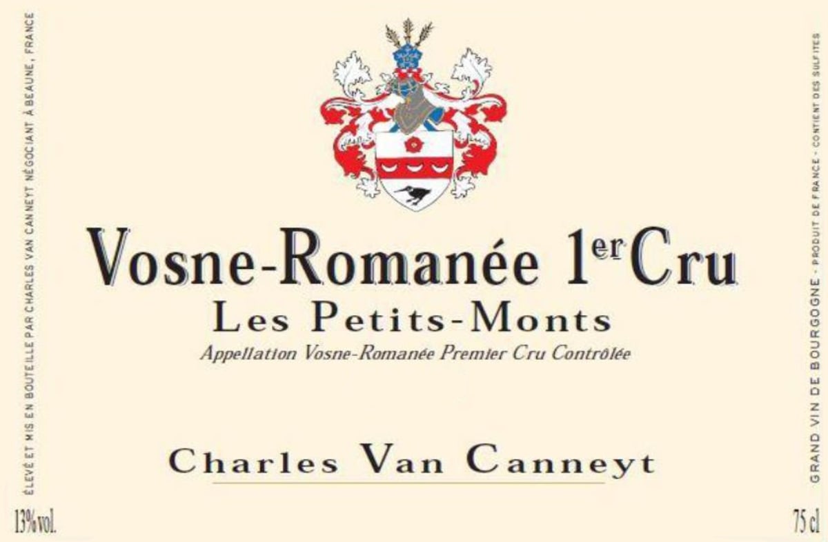 Charles Van Canneyt Vosne-Romanee Les Petits-Monts Premier Cru 2014 Front Label