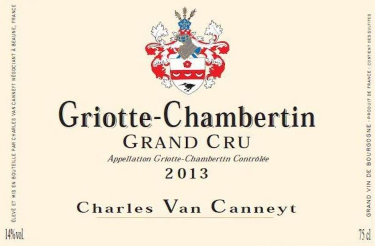 Charles Van Canneyt Griotte-Chambertin Grand Cru 2013 Front Label