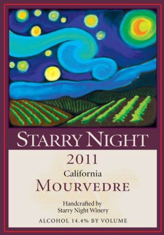 Starry Night Winery California Mourvedre 2011 Front Label