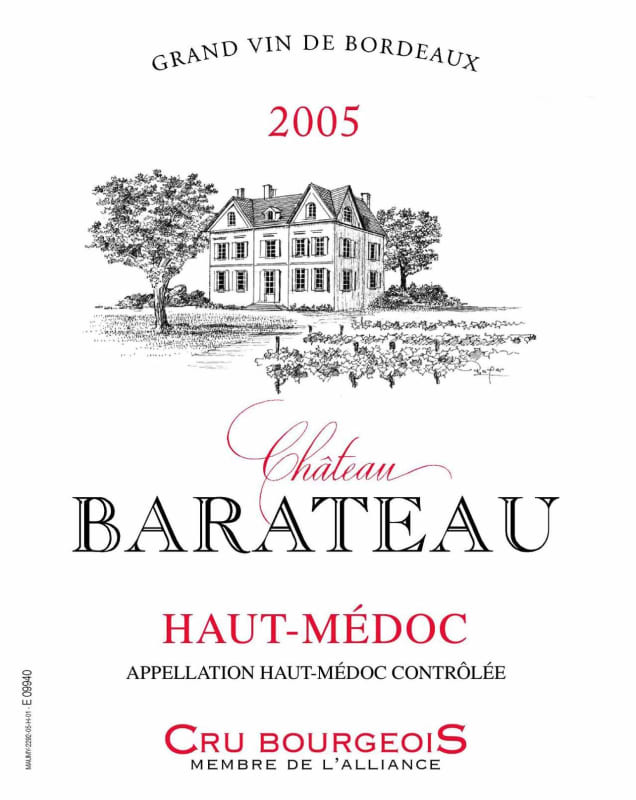 Chateau Barateau Haut-Medoc 2005 Front Label