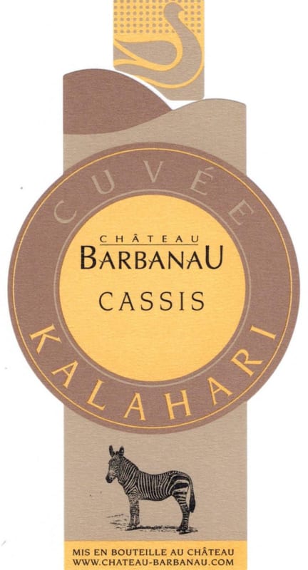 Chateau Barbanau Cassis Clos Val Bruyere Cuvee Kalahari 2012 Front Label