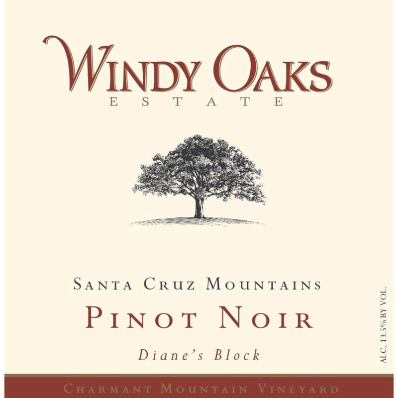 Windy Oaks Diane's Block Estate Pinot Noir 2015 Front Label