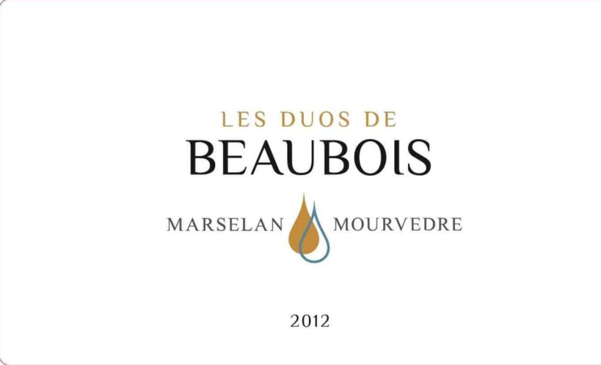 Chateau Beaubois Costieres de Nimes Les Duos Beaubois Rouge 2012 Front Label