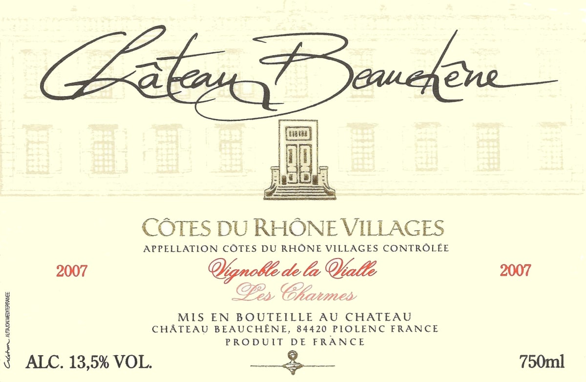 Chateau Beauchene Cotes du Rhone Villages Les Charmes 2007 Front Label