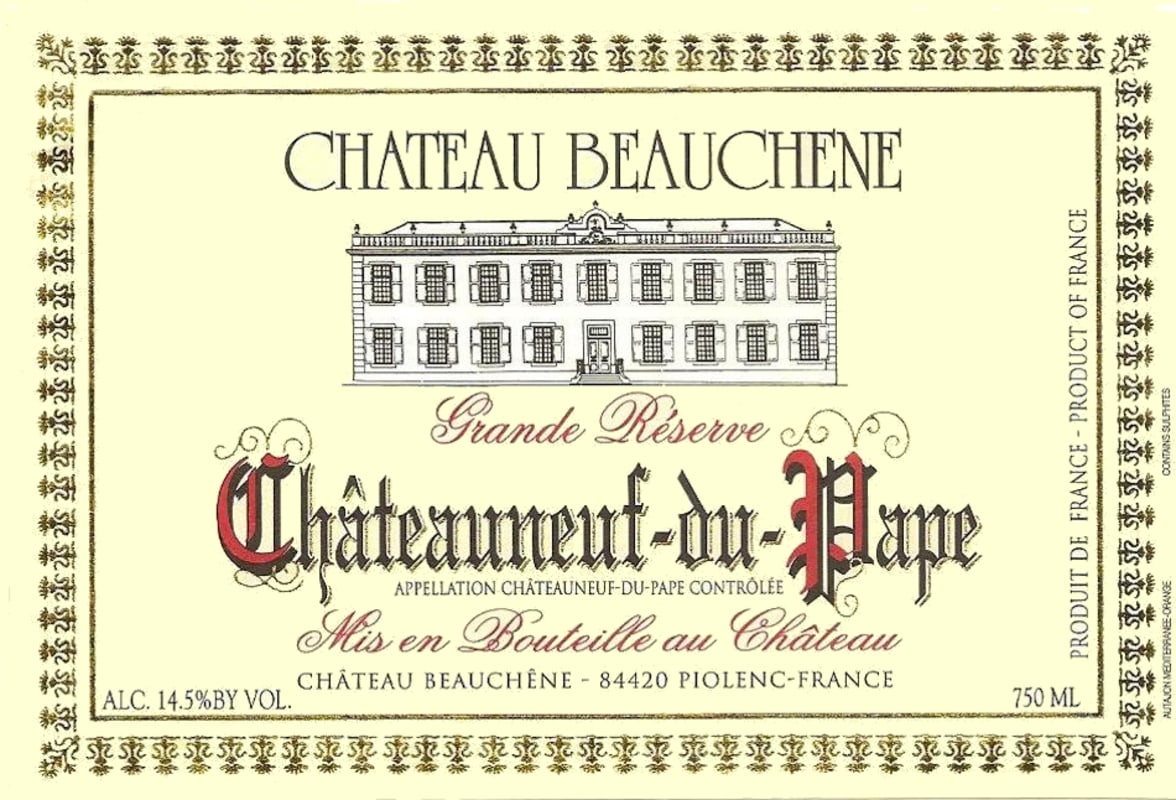 Chateau Beauchene Chateauneuf-du-Pape Grande Reserve 2010 Front Label