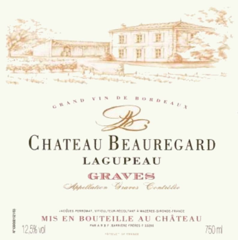 Chateau Beauregard Lagupeau Graves Rouge 2005 Front Label