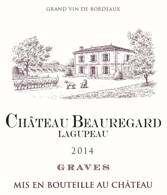 Chateau Beauregard Lagupeau Graves Rouge 2014 Front Label