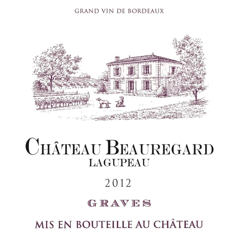 Chateau Beauregard Lagupeau Graves Rouge 2012 Front Label