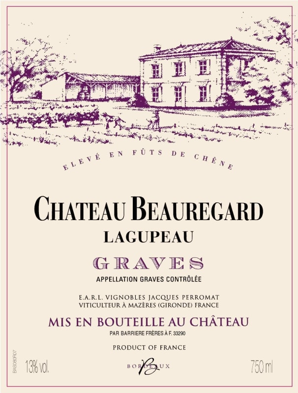 Chateau Beauregard Lagupeau Graves Rouge 2011 Front Label