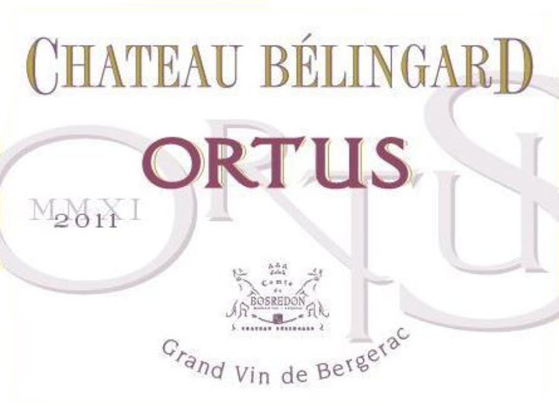 Chateau Belingard Ortus 2011 Front Label