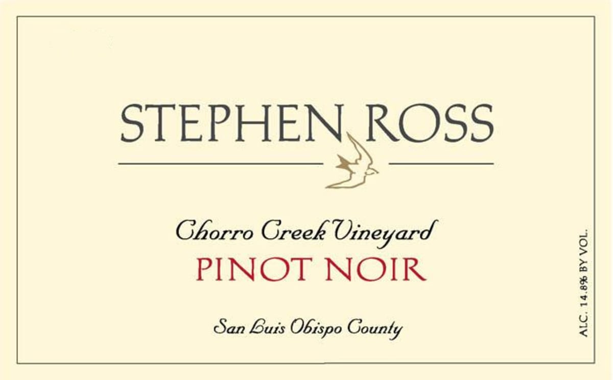 Stephen Ross Chorro Creek Vineyard Pinot Noir 2014 Front Label
