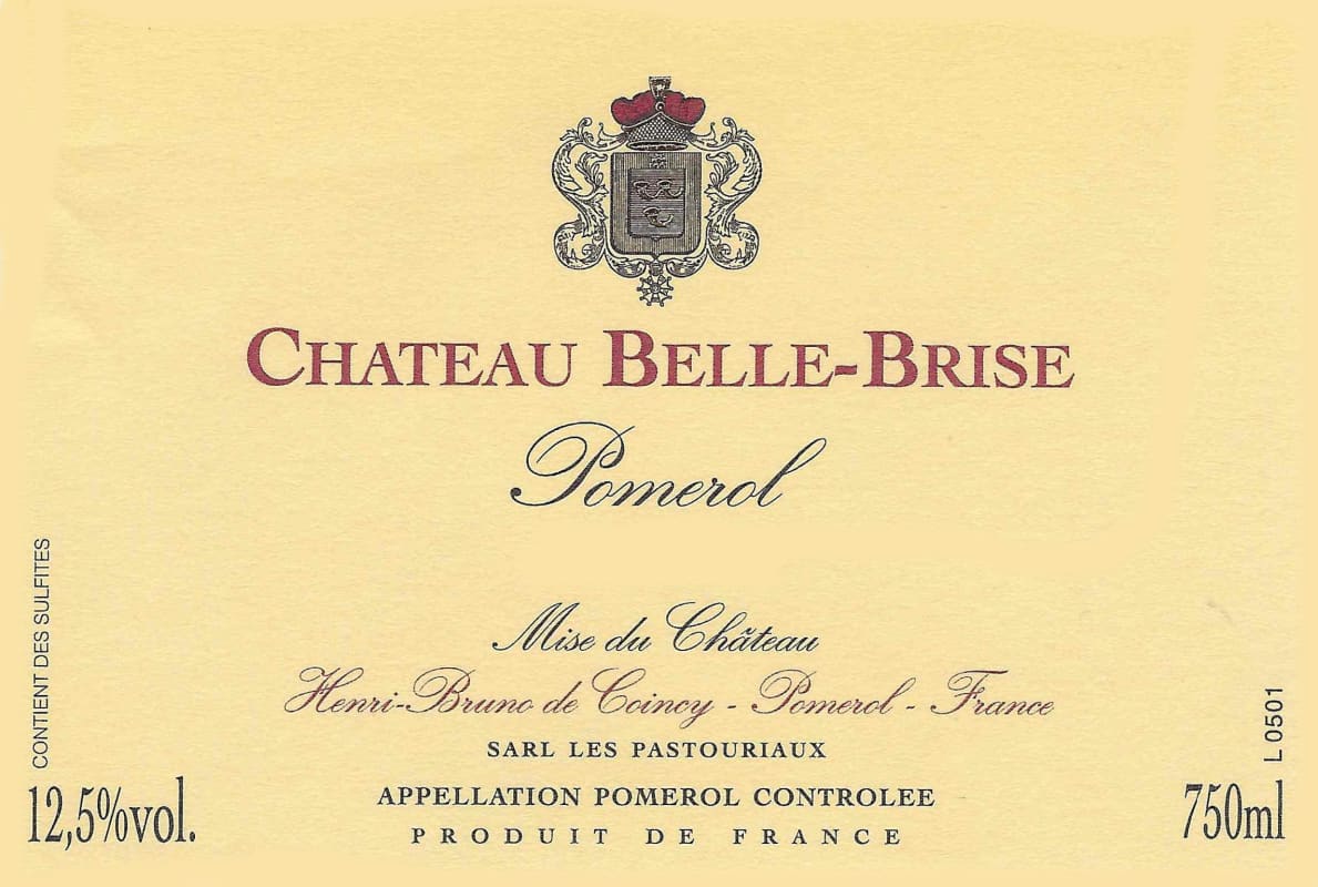 Chateau Belle-Brise Pomerol 2010 Front Label