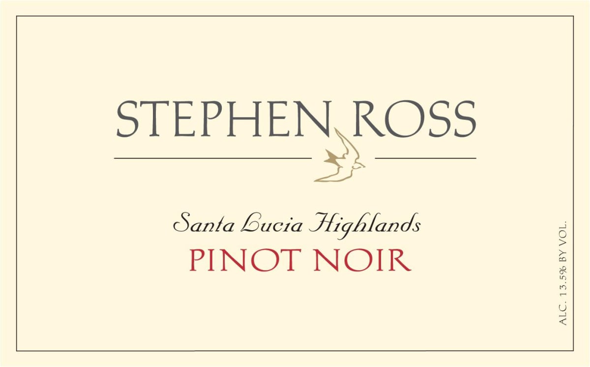 Stephen Ross Santa Lucia Highlands Pinot Noir 2013 Front Label