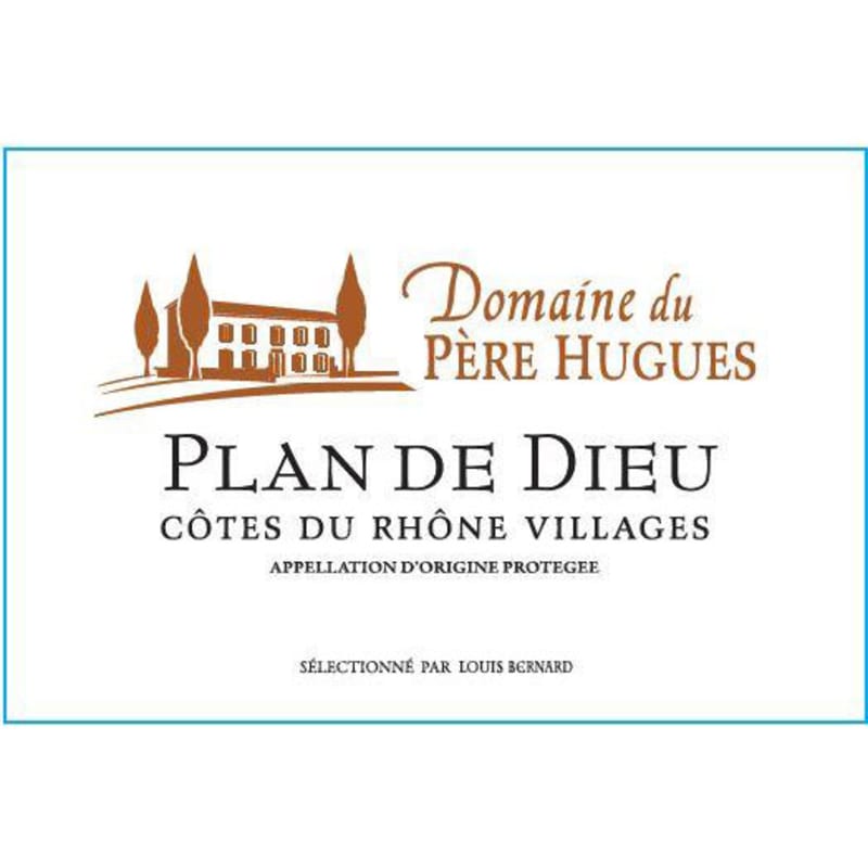 Louis Bernard Plan de Dieu Cotes du Rhone Domaine Pere Hugues 2014 Front Label
