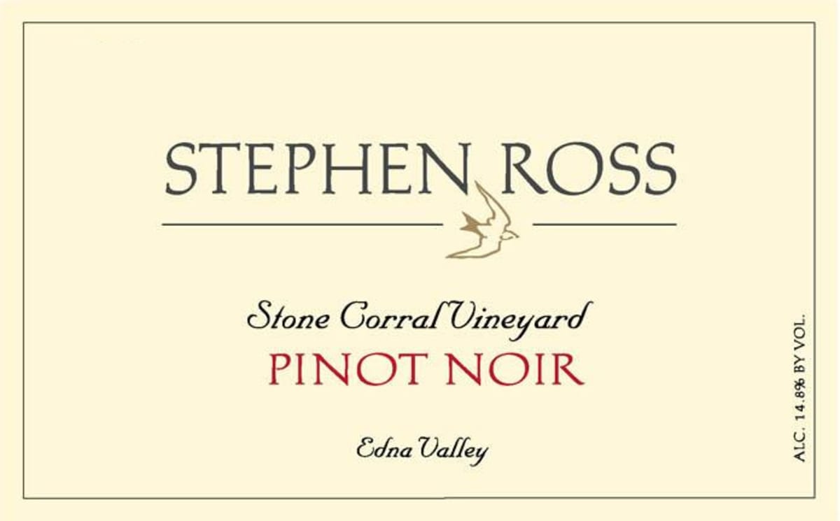 Stephen Ross Stone Corral Vineyard Pinot Noir 2012 Front Label