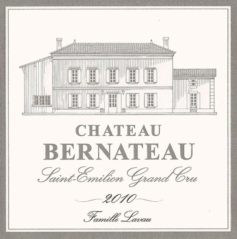 Chateau Bernateau Saint-Emilion Grand Cru 2010 Front Label
