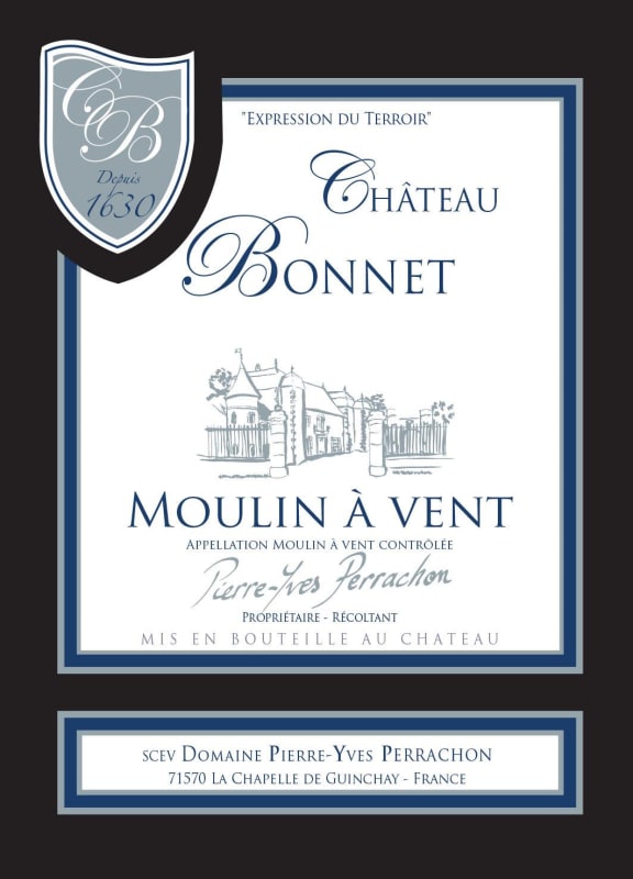 Chateau Bonnet Moulin a Vent Vieilles Vignes 2013 Front Label