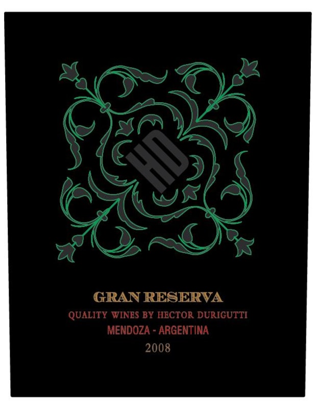 Durigutti HD Gran Reserva Malbec 2008 Front Label