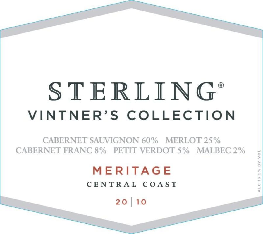Sterling Vintner's Collection Meritage 2010 Front Label