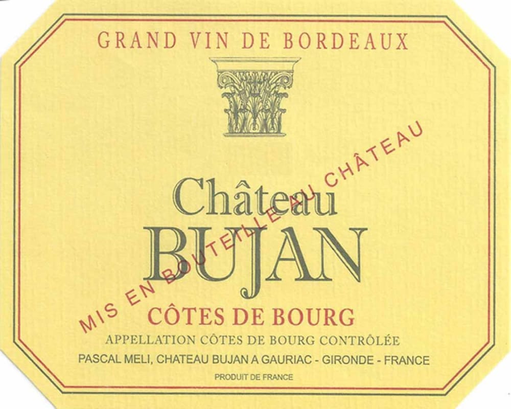 Chateau Bujan Cotes de Bourg 2012 Front Label