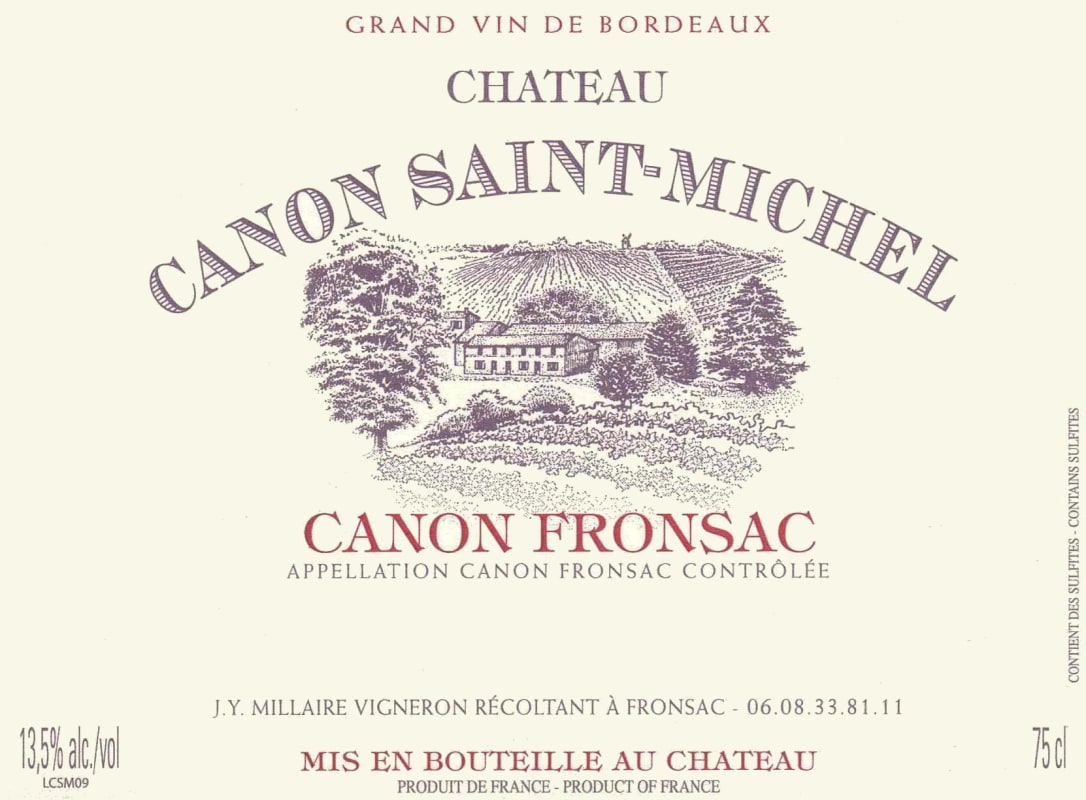 Chateau Canon Saint-Michel Canon Fronsac 2012 Front Label