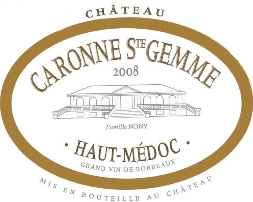 Chateau Caronne Ste Gemme Haut-Medoc 2008 Front Label