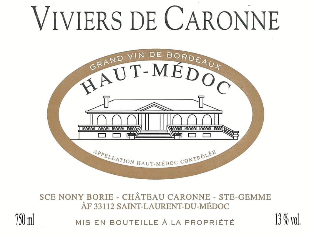 Chateau Caronne Ste Gemme Haut-Medoc Viviers de Caronne 2012 Front Label