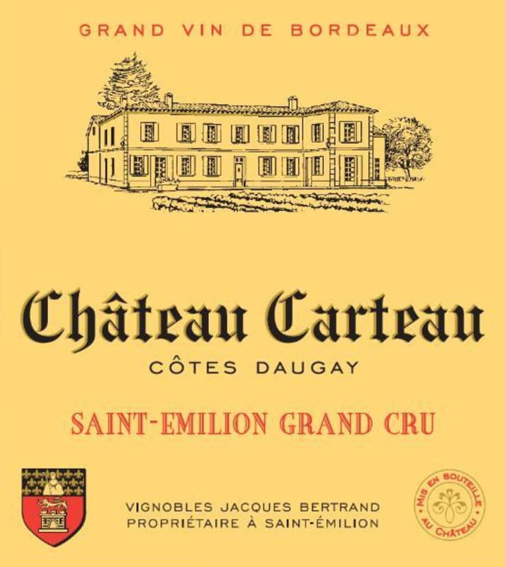 Chateau Carteau Saint-Emilion Cotes Daugay Grand Cru 2015 Front Label